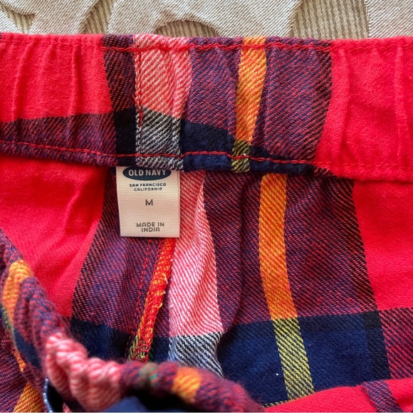 Old Navy flannel plaid pajama bottoms New with tag Sz M - Picture 5 of 6